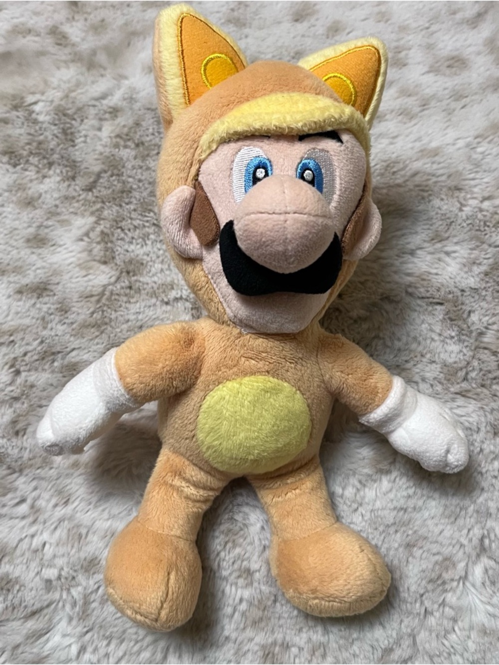 Little Buddy Official Super Mario Plush Kitsune Fox Luigi, 9-Inch Yellow